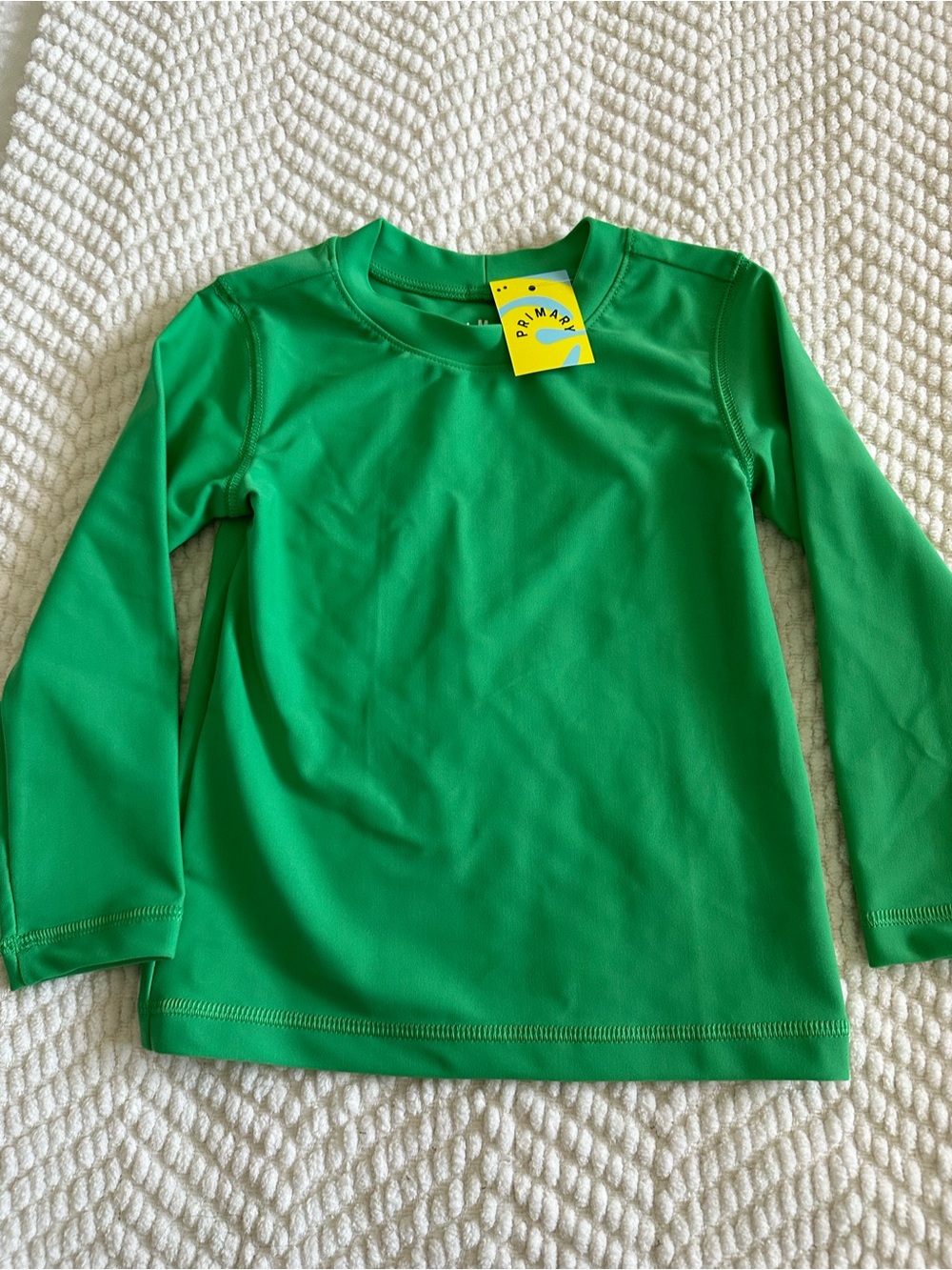 Primary Apple Green Kids Long Sleeve Swim Rashguard NWT - Size 2T